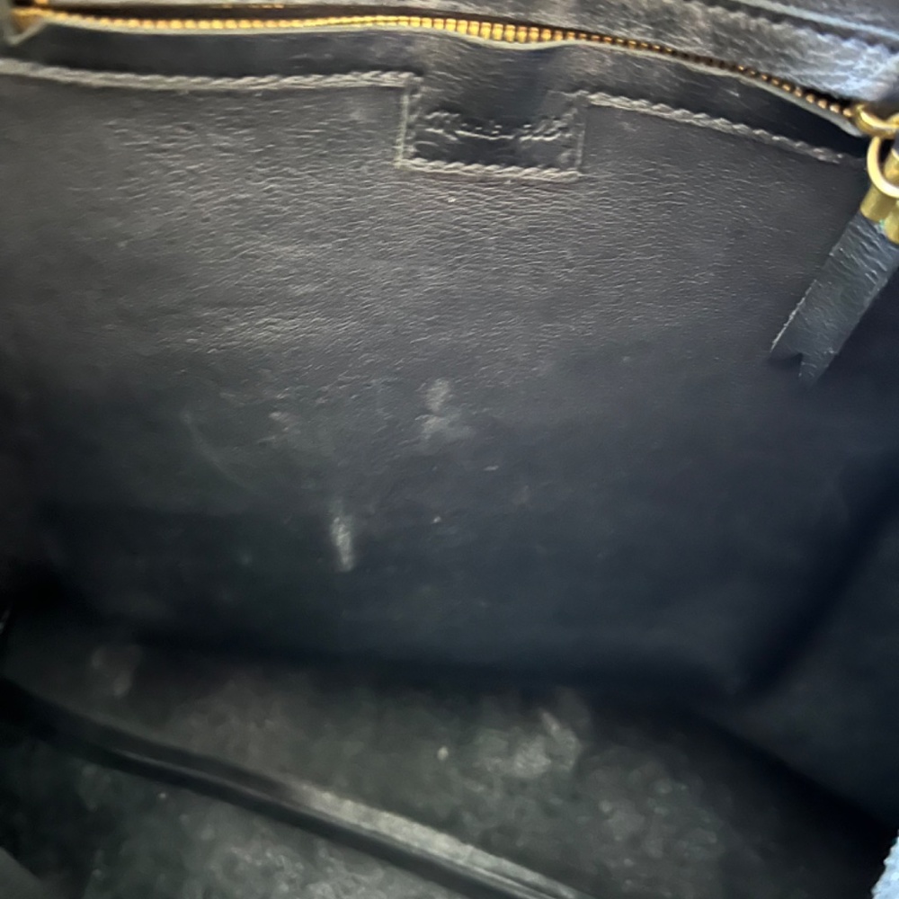 Madewell Transport Leather Tote in Black with Brown Handles - Picture 9 of 12